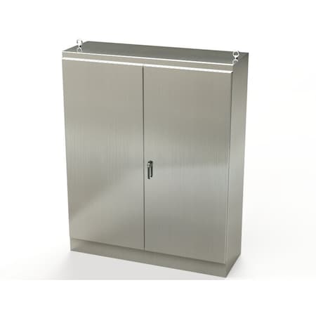 Saginaw Control & Engineering 3 Point Latch with Padlock/Keylock Handle Electrical Enclosures, 90 in H, 24 in D, 72 in W SCE-907224SSFSD